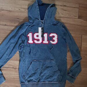 Delta 1913 Chenille Dark Washed Denim Hoodie King Mcneal Women size S
